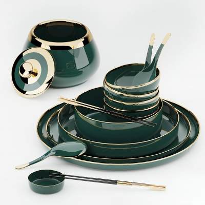 现代轻奢碗筷碟壶餐具